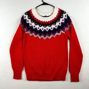 Old Navy Fair Isle Sequin Long Sleeve Casual Knit Sweater Size M